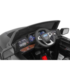 Voiture électrique 2 places 12V Long Noire - Pack Luxe