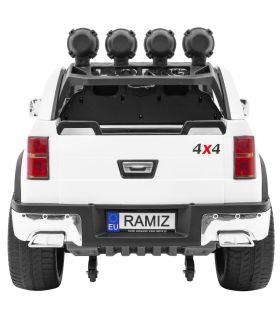 Voiture électrique 2 places 12V Long Blanche - Pack Luxe