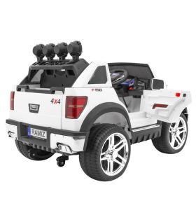 Voiture électrique 2 places 12V Long Blanche - Pack Luxe