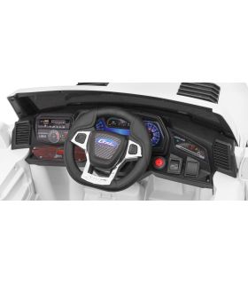 Voiture électrique 2 places 12V Long Blanche - Pack Luxe