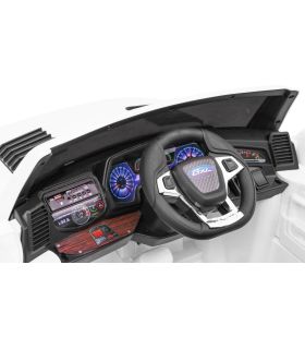 Voiture électrique 2 places 12V Long Blanche - Pack Luxe