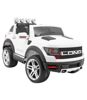 Voiture électrique 2 places 12V Long Blanche - Pack Luxe