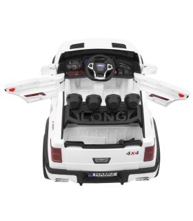 Voiture électrique 2 places 12V Long Blanche - Pack Luxe