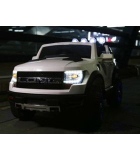 Voiture électrique 2 places 12V Long Blanche - Pack Luxe