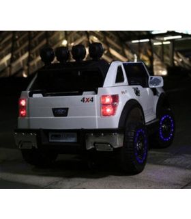 Voiture électrique 2 places 12V Long Blanche - Pack Luxe