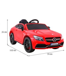 Voiture électrique 12V Mercedes C63 Rouge - Pack Luxe