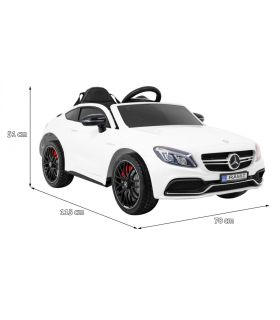 Voiture électrique 12V Mercedes C63 Blanche - Pack Luxe
