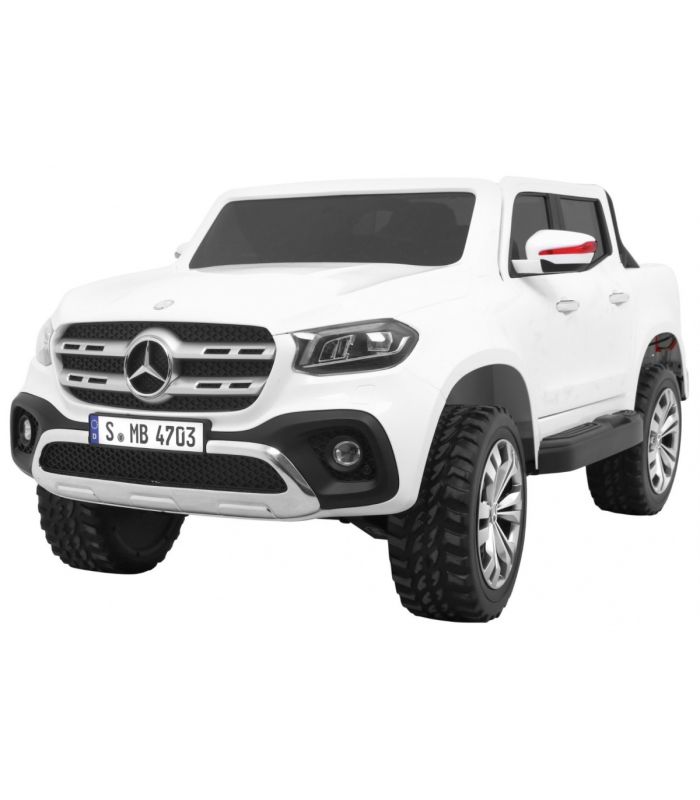 Voiture électrique 2 places 2 x 12V Mercedes X Blanc - Pack Luxe