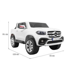 Voiture électrique 2 places 2 x 12V Mercedes X Blanc - Pack Luxe