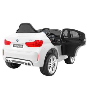 Voiture électrique 12V pour enfant - BMW X6 M Blanche - Pack Luxe
