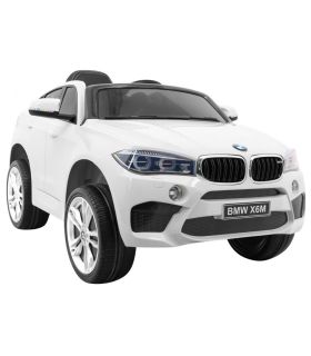 Voiture électrique 12V pour enfant - BMW X6 M Blanche - Pack Luxe