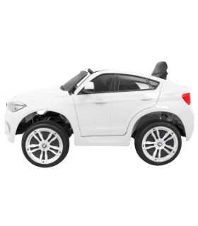 Voiture électrique 12V pour enfant - BMW X6 M Blanche - Pack Luxe