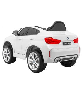 Voiture électrique 12V pour enfant - BMW X6 M Blanche - Pack Luxe