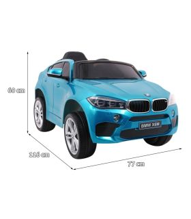 Voiture électrique 12V BMW X6 M Bleue Métallisée- Pack Luxe