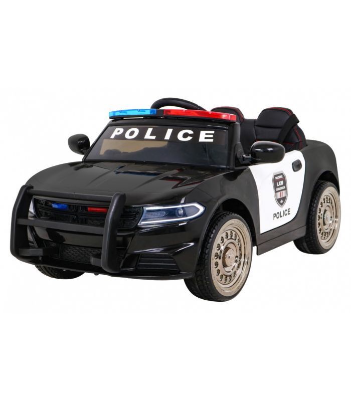Voiture électrique 12V Police Coupé Noire - Pack Luxe