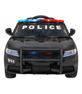 Voiture électrique 12V Police Coupé Noire - Pack Luxe
