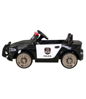 Voiture électrique 12V Police Coupé Noire - Pack Luxe