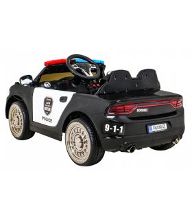 Voiture électrique 12V Police Coupé Noire - Pack Luxe