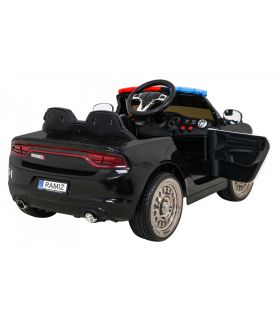 Voiture électrique 12V Police Coupé Noire - Pack Luxe