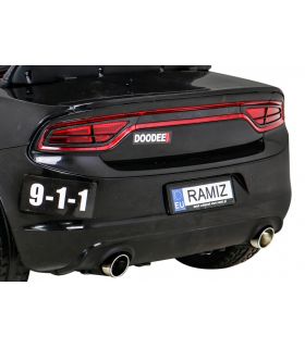 Voiture électrique 12V Police Coupé Noire - Pack Luxe