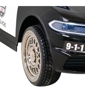 Voiture électrique 12V Police Coupé Noire - Pack Luxe