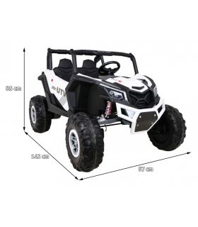 Voiture électrique 2 places 24V Buggy UTV-MX II Blanche - Pack Luxe