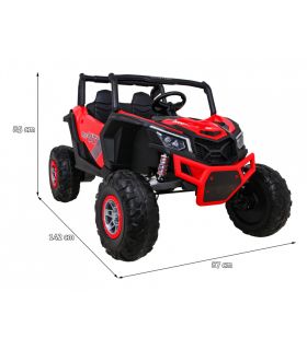 Voiture électrique 2 places 24V Buggy UTV-MX II Rouge - Pack Luxe