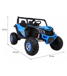 Voiture électrique 2 places 24V Buggy UTV-MX II Bleu - Pack Luxe
