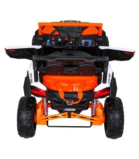 Voiture électrique 2 places 24V Buggy UTV-MX II Blanche et Orange - Pack Luxe