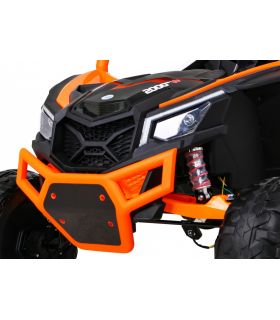 Voiture électrique 2 places 24V Buggy UTV-MX II Blanche et Orange - Pack Luxe
