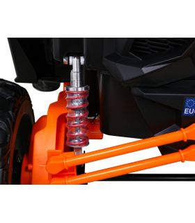Voiture électrique 2 places 24V Buggy UTV-MX II Blanche et Orange - Pack Luxe