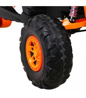 Voiture électrique 2 places 24V Buggy UTV-MX II Blanche et Orange - Pack Luxe