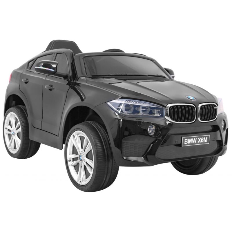 Voiture électrique 12v bmw x6 m noire métallisée - pack luxe