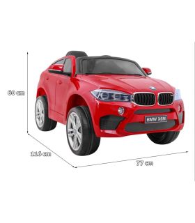 Voiture électrique 12V BMW X6 M Rouge Métallisée - Pack Luxe