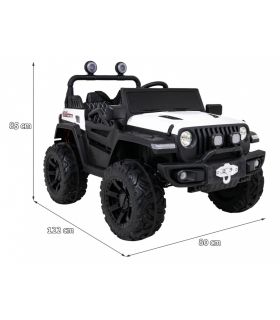 Voiture électrique 2 places Jeep Master HC8988 Blanche - Pack Luxe