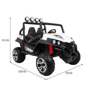 Voiture électrique 2 places 2 x 12V Buggy S2588 Blanc - Pack Luxe