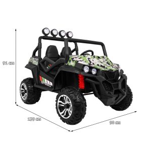 Voiture électrique 2 places 24V Buggy S2588 Militaire - Pack Luxe