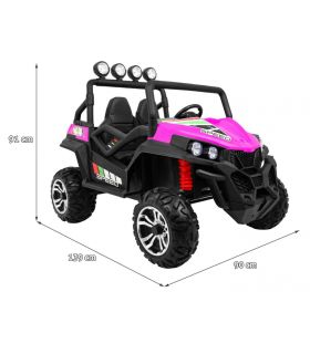 Voiture électrique 2 places 2 x 12V Buggy S2588 Rose - Pack Luxe