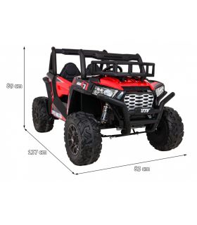 Voiture électrique 2 places 24V Buggy Explorer Rouge - Pack Luxe