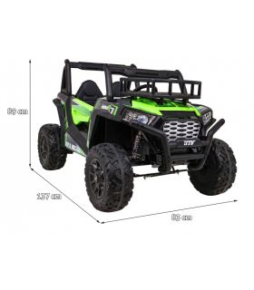 Voiture électrique 2 places 24V Buggy Explorer Verte - Pack Luxe