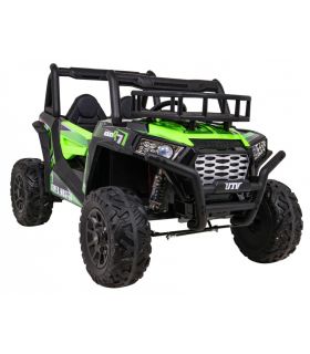 Voiture électrique 2 places 24V Buggy Explorer Verte - Pack Luxe