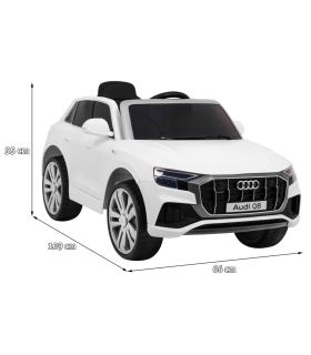 Voiture électrique 12V Audi Q8 Blanche - Pack Luxe