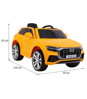 Voiture électrique 12V Audi Q8 Jaune - Pack Luxe