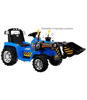 Tracteur Pelleteuse 12 Volts Bleu