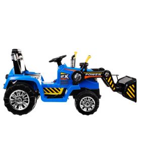 Tracteur Pelleteuse 12 Volts Bleu