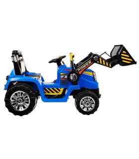 Tracteur Pelleteuse 12 Volts Bleu