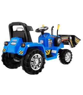 Tracteur Pelleteuse 12 Volts Bleu