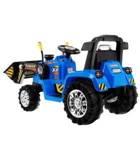 Tracteur Pelleteuse 12 Volts Bleu