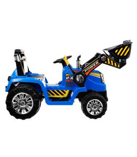 Tracteur Pelleteuse 12 Volts Bleu