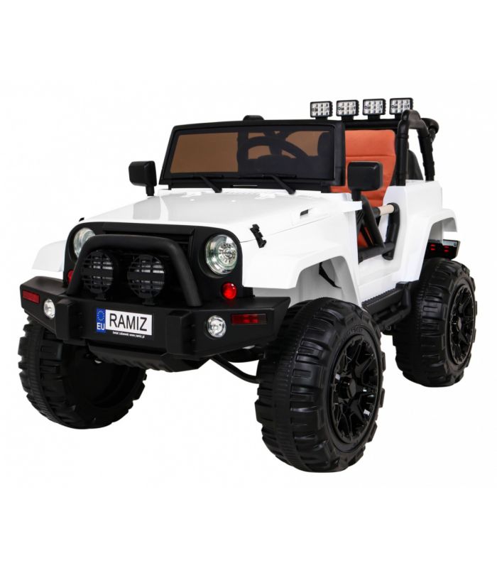 Voiture électrique 12V Jeep BDM0905 Blanche - Pack Luxe